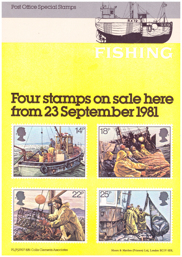 (image for) 1981 Fishing Post Office A4 poster. PL(P) 2907 8/81.